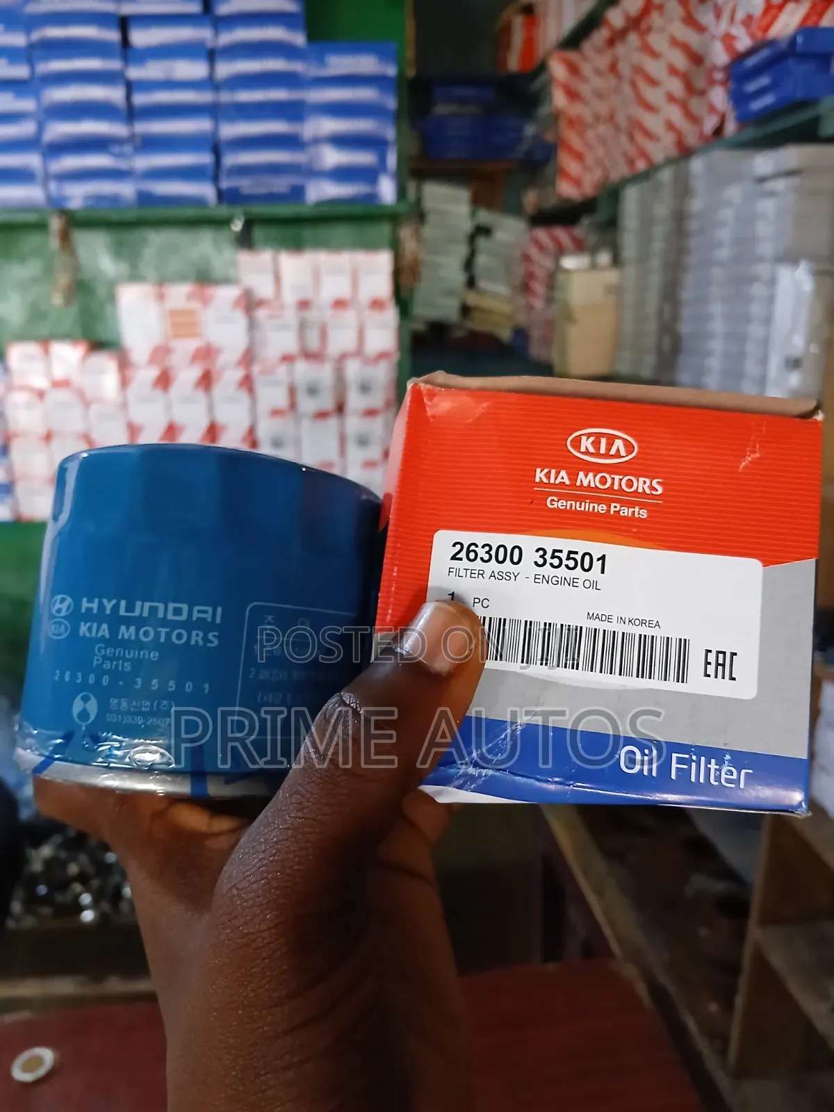 Genuine Kia Genuine Parts Oil Filter Part No ( 26300 35501)