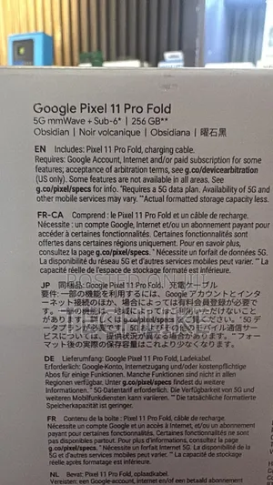 New Google Pixel 11 Pro Fold 512 GB Black