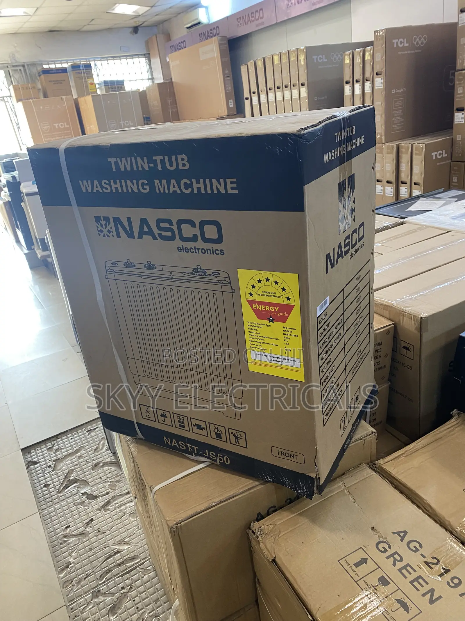Nasco 5kg Twin Turb Washing Machine New