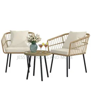 Outdoor 3-Piece Set (Bistro Set Patio Wicker With Coffee Table)