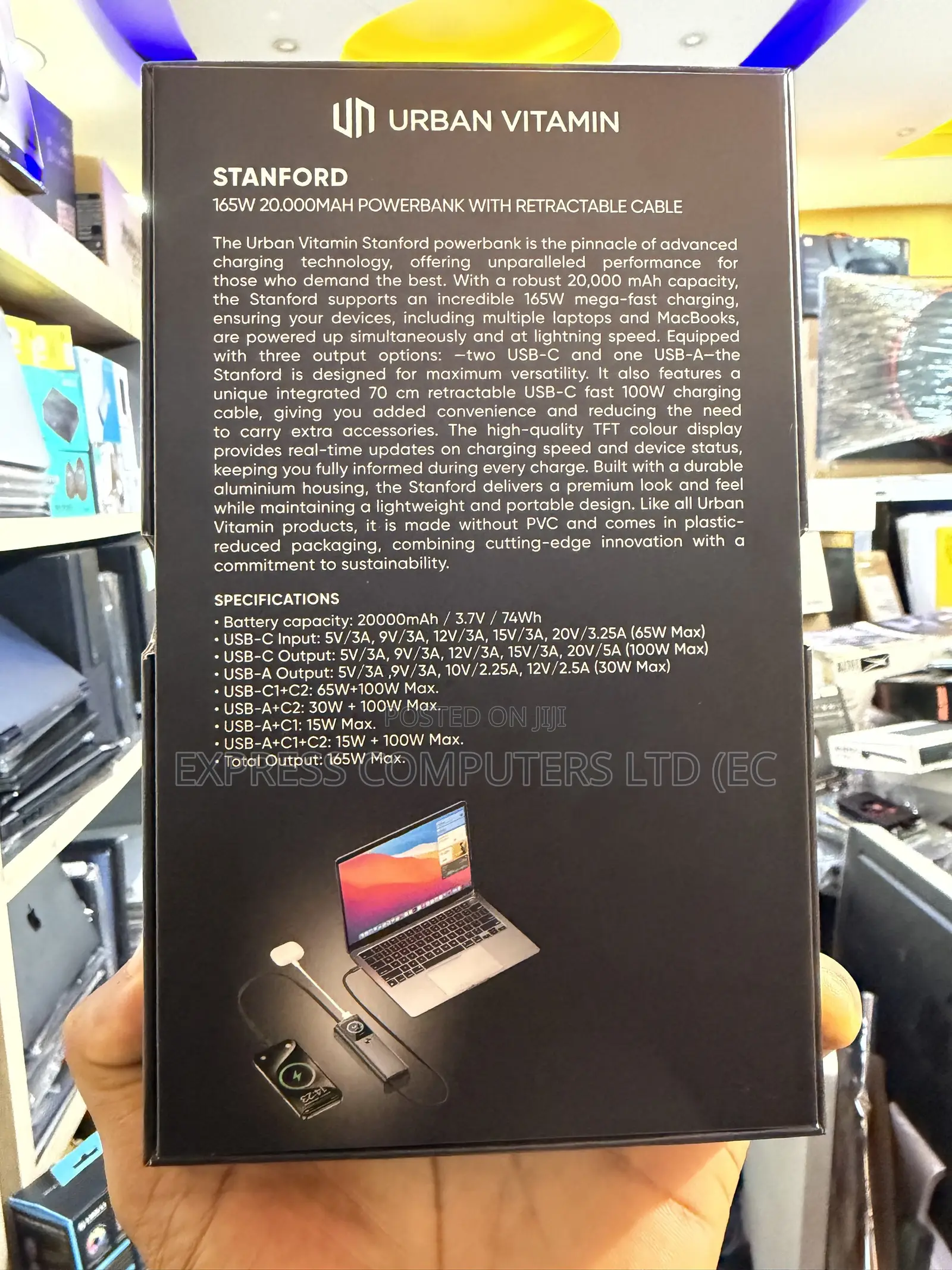 Laptop Power Bank Ultra-Fast Charging 165W 20.000MAH,onboard a Flight