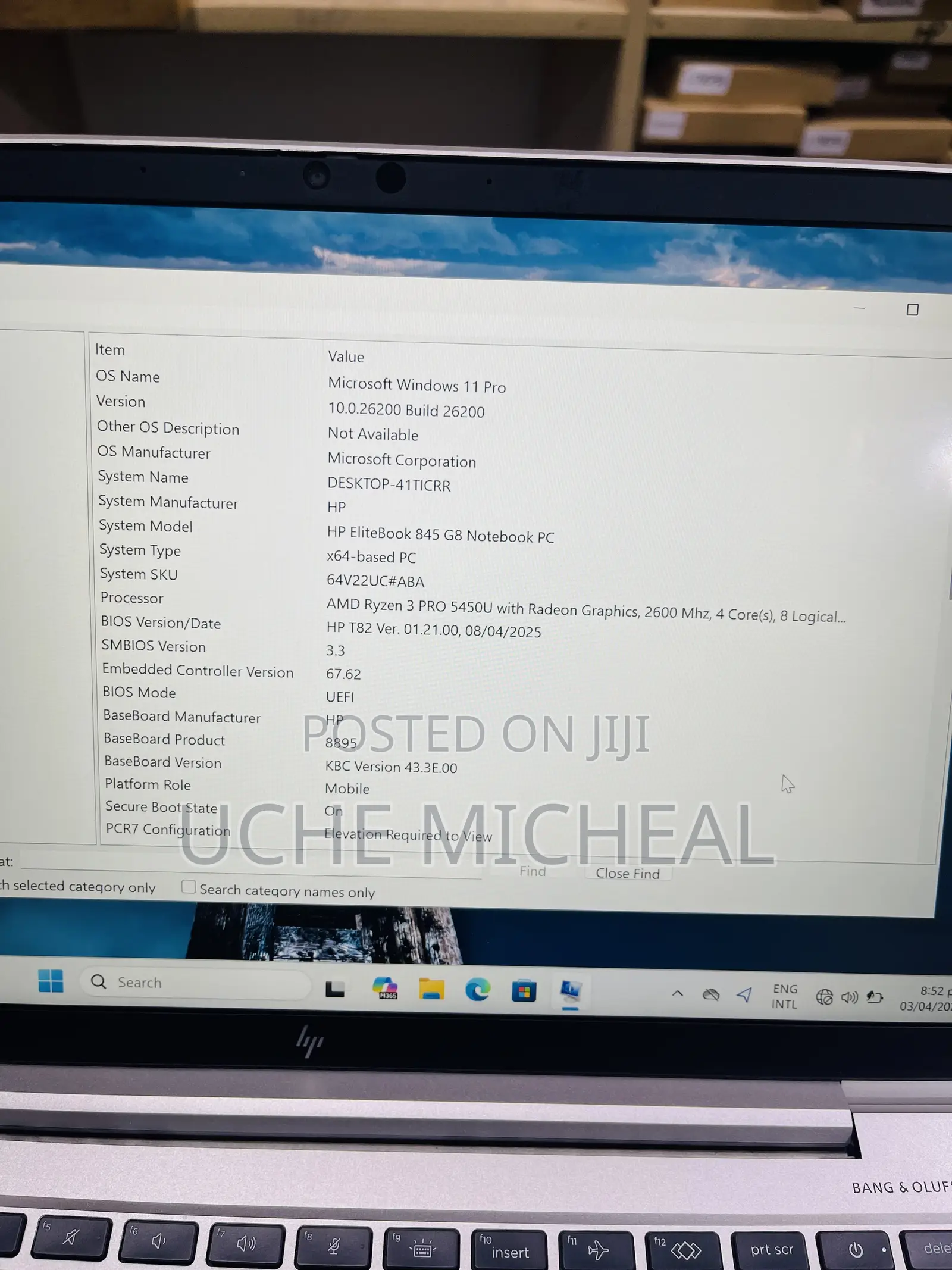 Laptop HP EliteBook 845 G8 16GB AMD Ryzen 3 SSD 256GB