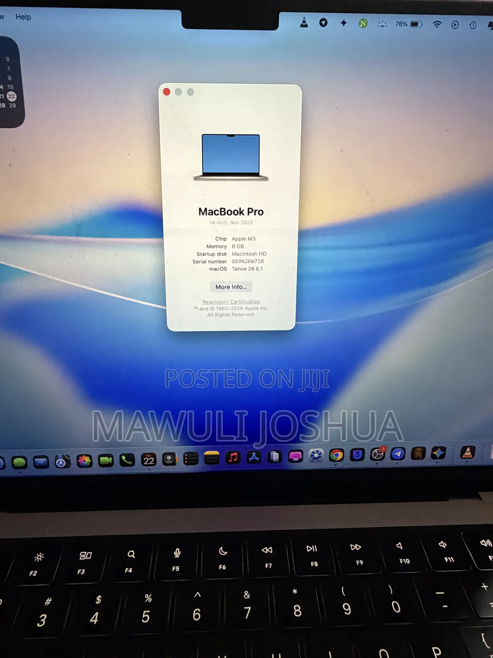 Laptop Apple MacBook Pro 2023 M3 8GB Apple M3 SSD 512GB