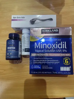 Kirkland Minoxidil Hair Regrowth System With Biotin Derma Roller
