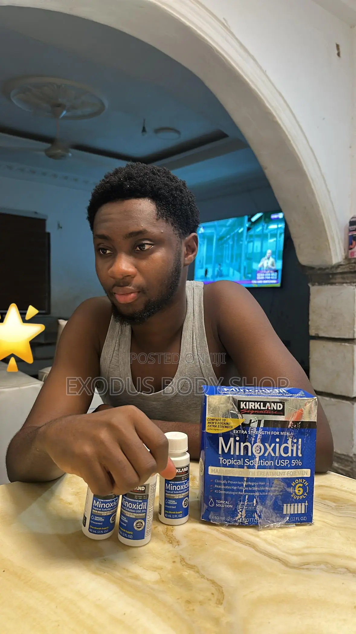 Kirkland Minoxidil 5% + Derma Roller Biotin Hair Regrowth
