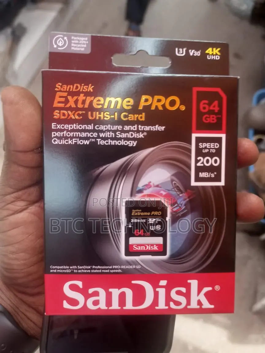 Sandisk Extreme Pro 64gb Camera  Memory Card