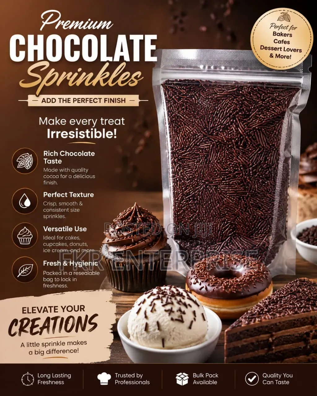 Chocolate Sprinkles for Ice Cream and Cake