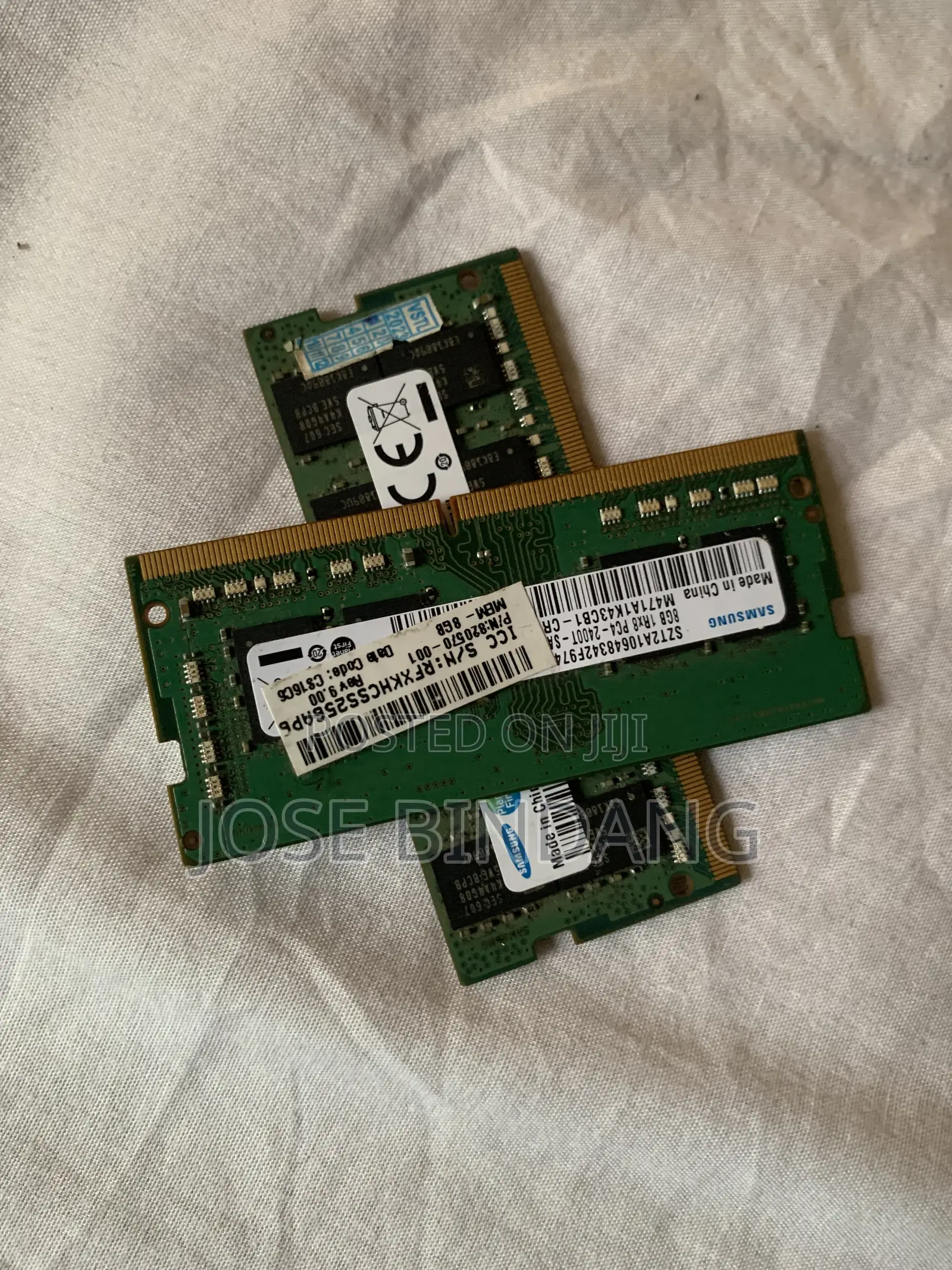 Two 8GB DDR4 Laptop RAM 16GB Total Samsung Tested Working