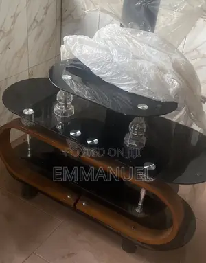 Glass Table With a TV Stand Combined