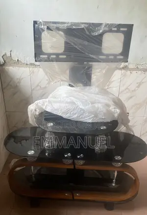 Glass Table With a TV Stand Combined