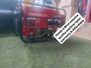 Honda 5.0KVA 6500W Generator Reliable Heavy Duty Power, Strong Engine