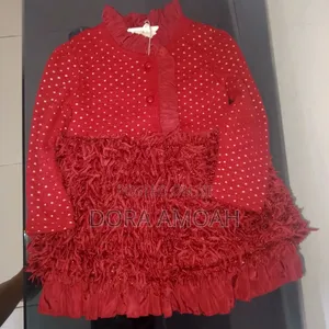 Beautiful Burgundy Polka-Dot Dress