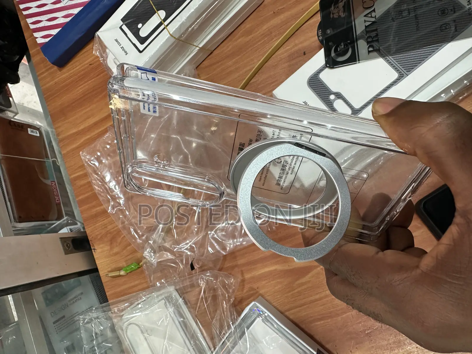 Z Fold8ultra Front Back Transparent Case With Magnetic Stand