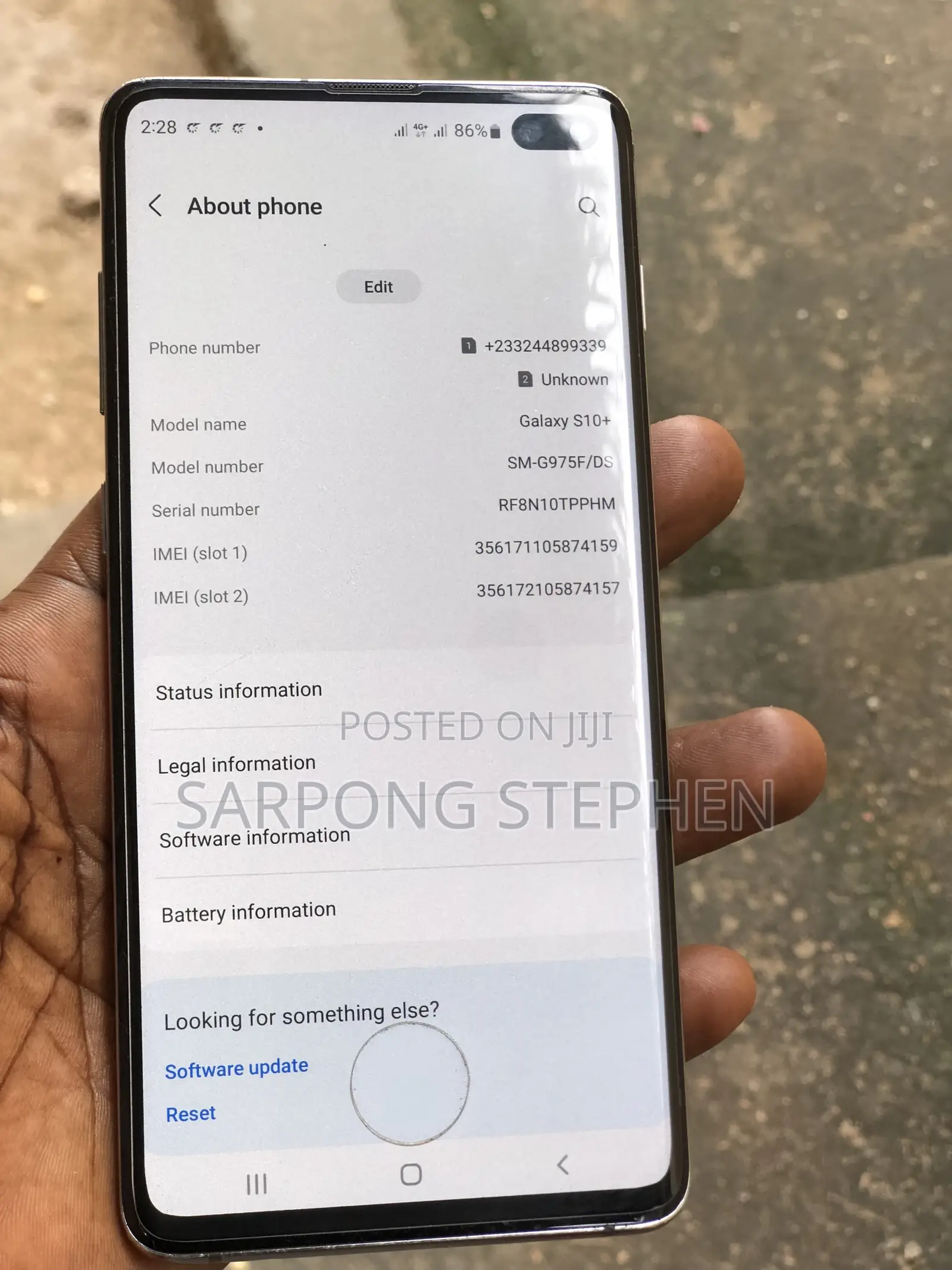 Samsung Galaxy S10 Plus 128 GB Black