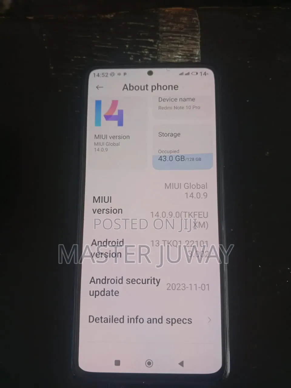 Xiaomi Redmi Note 10 Pro 128 GB Gray