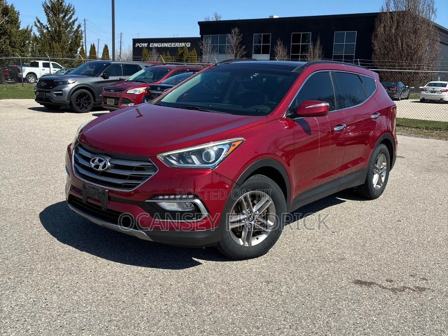 Hyundai Santa Fe SE AWD 2017 Red
