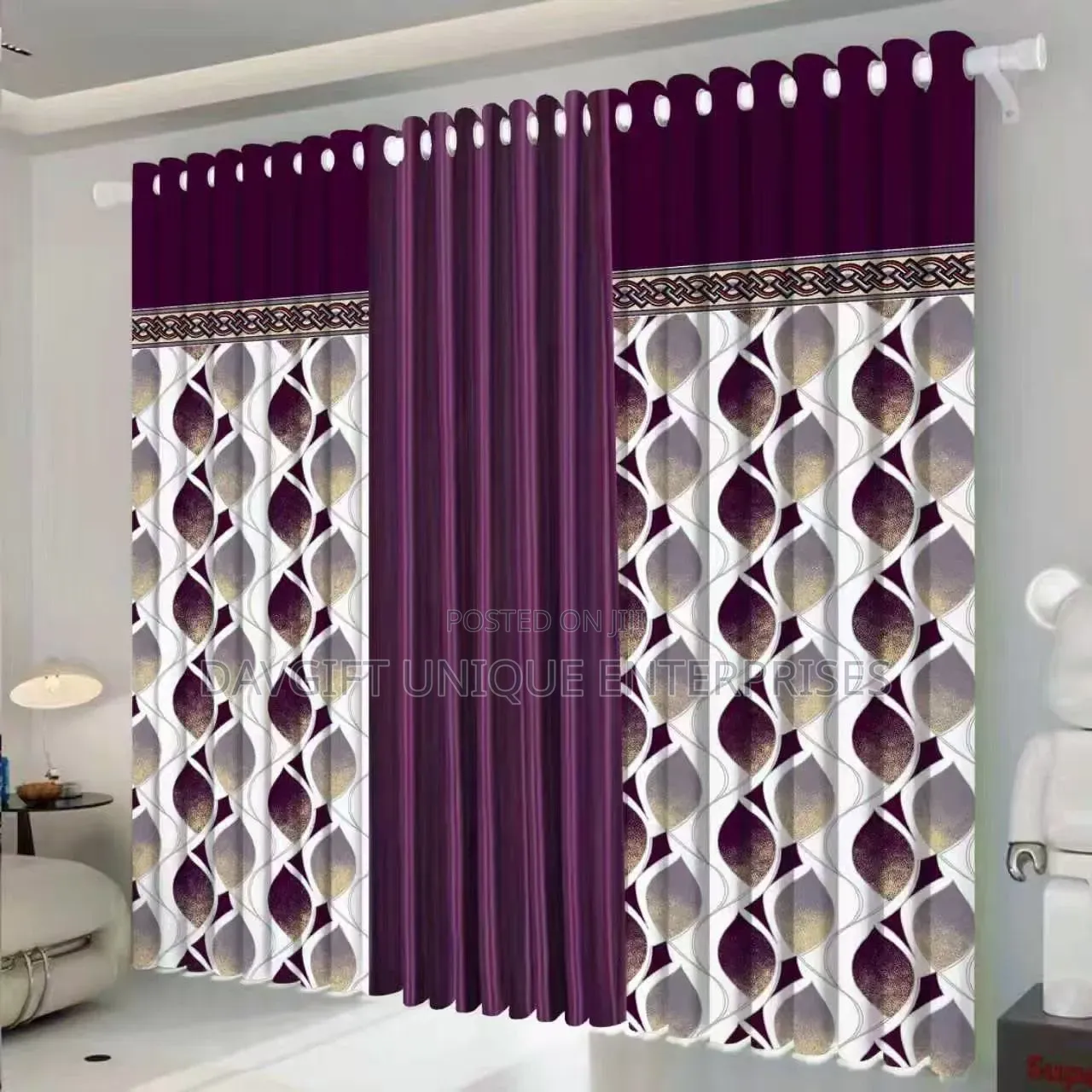 Durable 3in1 Room Curtains and a Voil