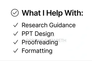 Tutoring/Guidance/Editing Support