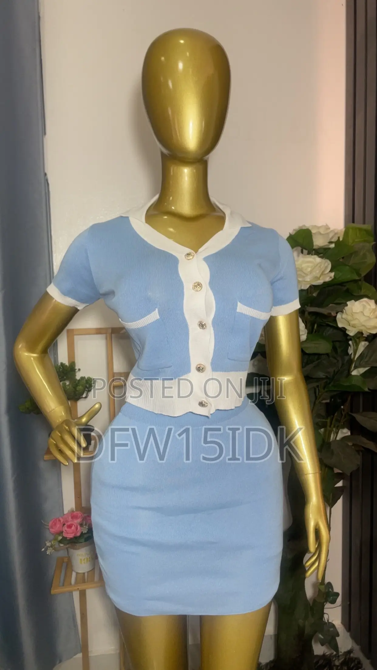Two Piece Blue and White Classic Clothes