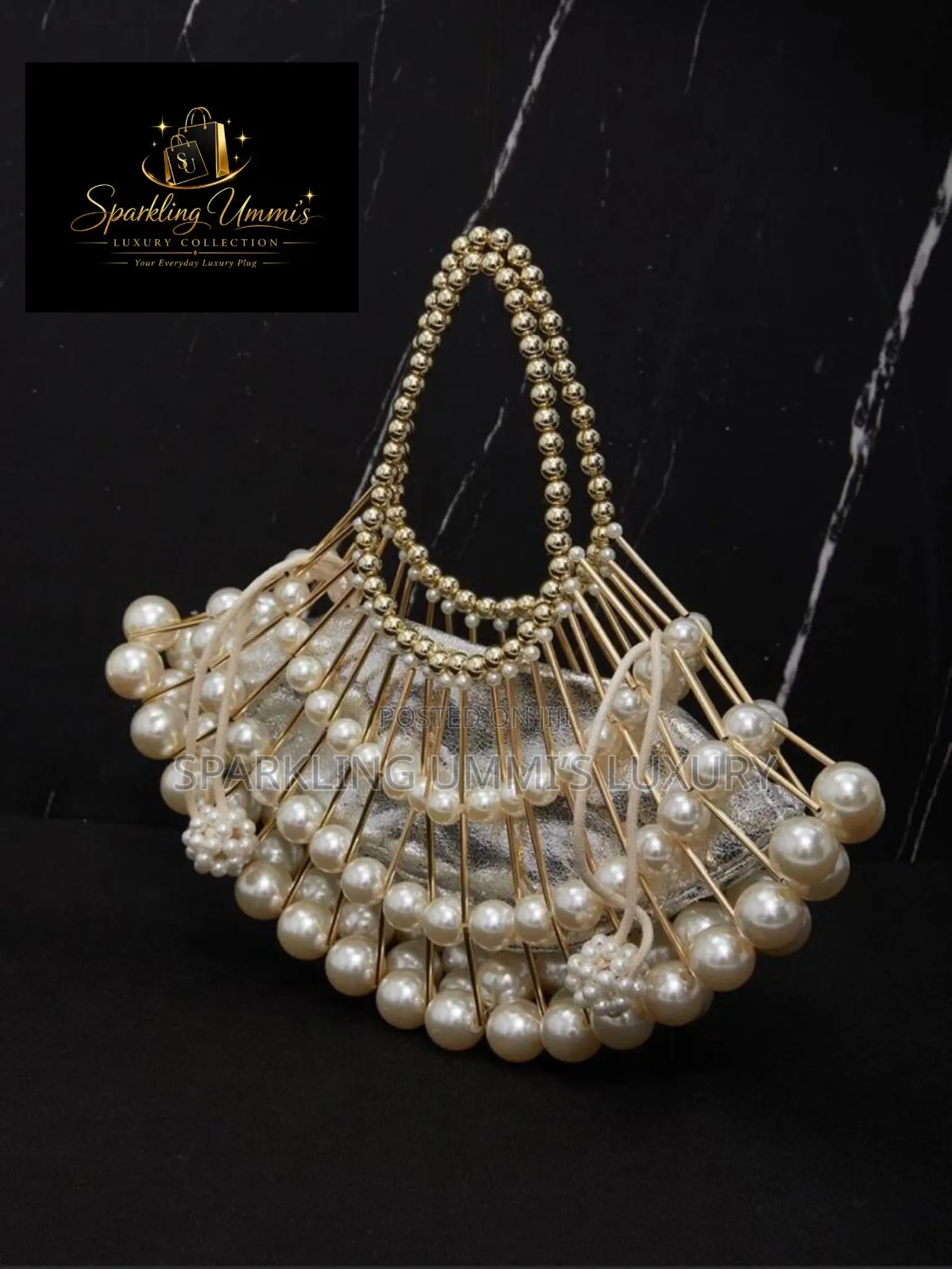 Luxurious Pearl Clutch Bag