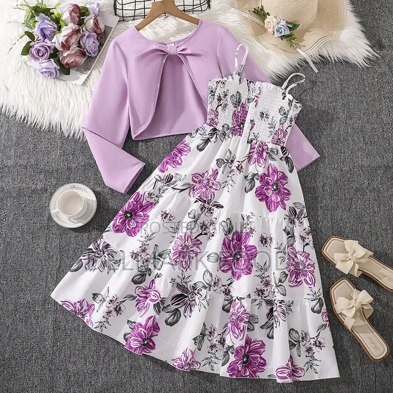 Girls Dresses With Long Sleeve Jacket