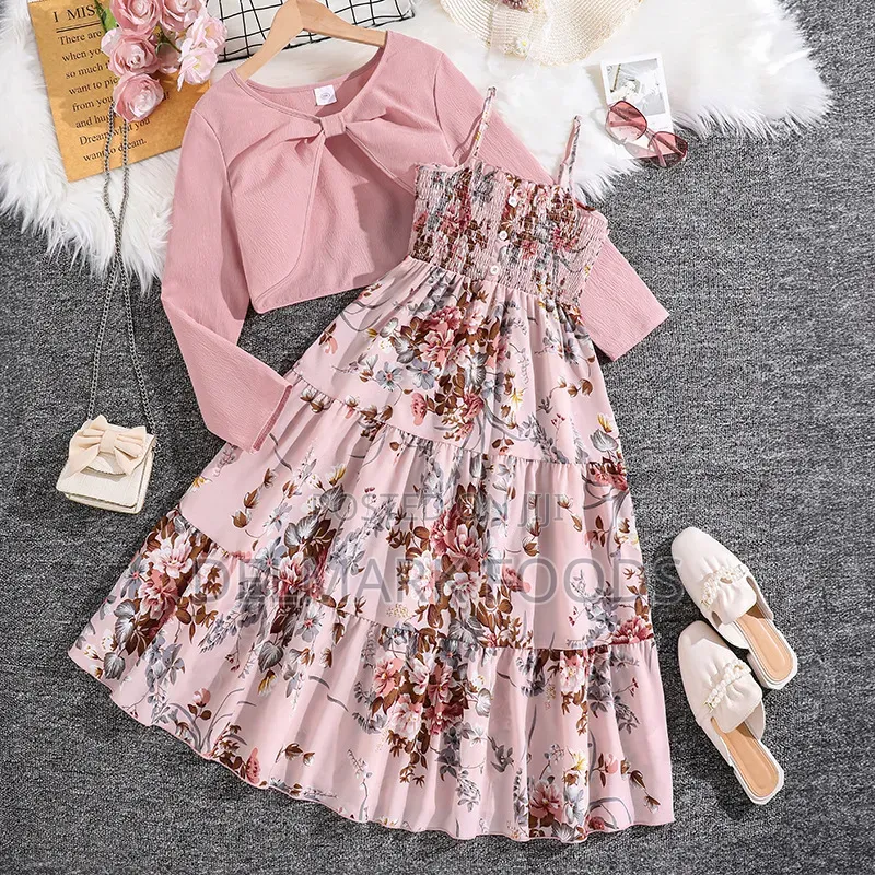 Girls Dresses With Long Sleeve Jacket