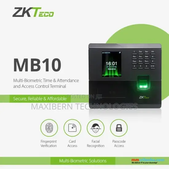 ZKTeco MB10 Pro Biometric Time Attendance Machine