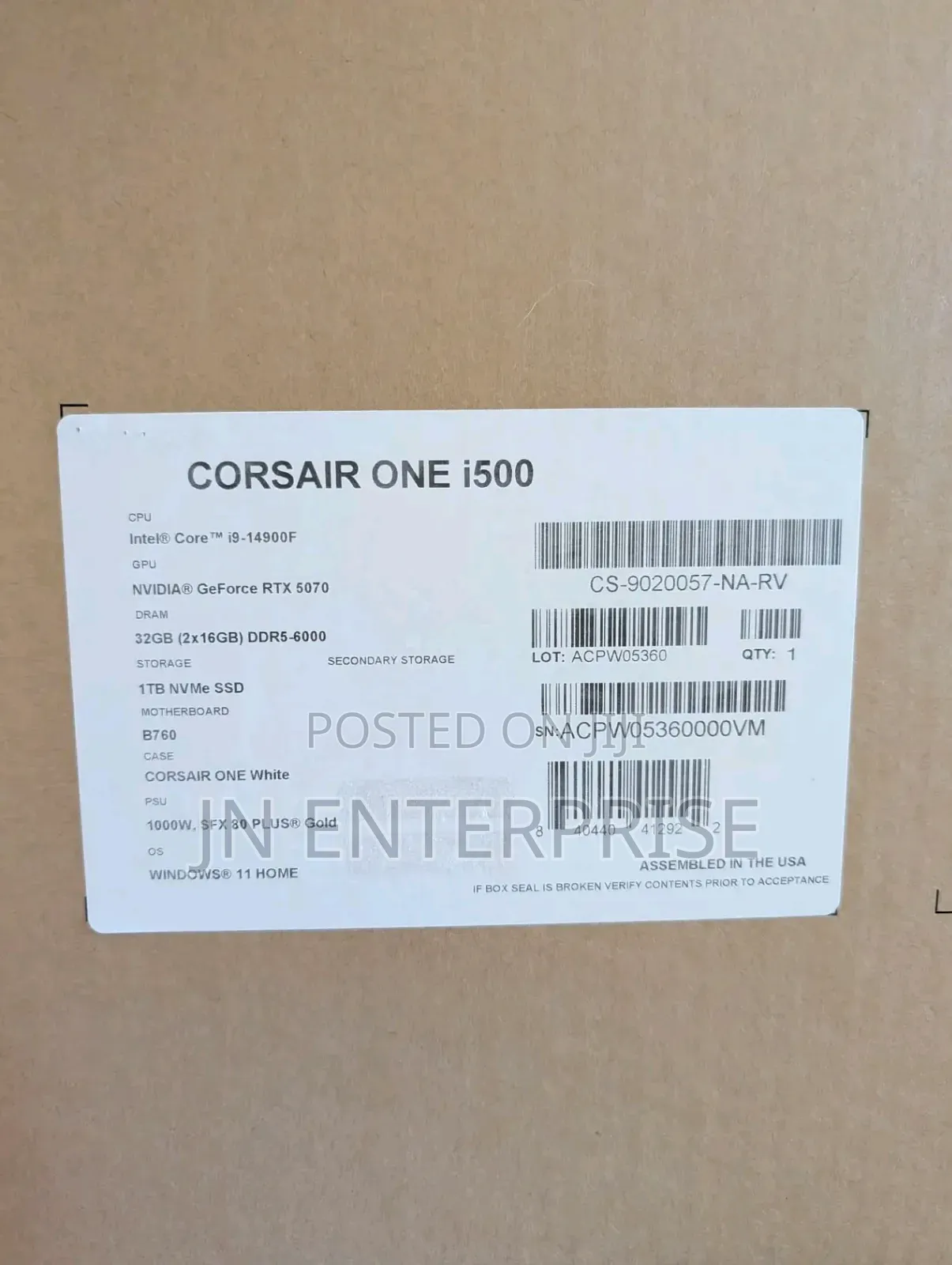 New Desktop Computer 32GB Intel Core i9 SSD 1T