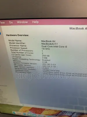 Laptop Apple MacBook Air 4GB Intel Core i5 SSD 128GB
