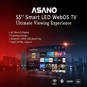 ASANO 55” Smart LED WebOS TV, Ultra HD (WebOS Hub)