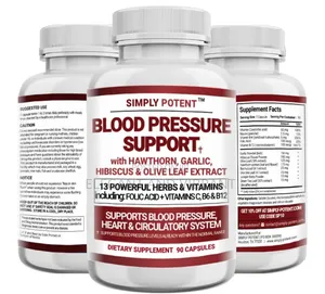 Blood Pressure Support for Men Women,Hawthorn,Hibiscus,Garlic,Olives