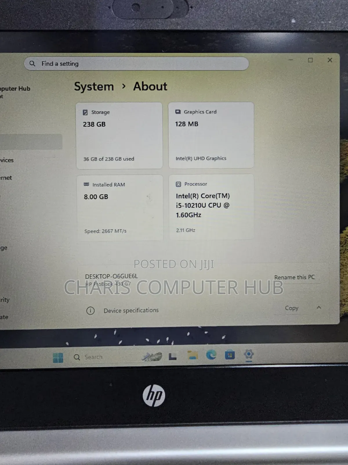 Laptop HP ProBook 430 G7 8GB Intel Core i5 SSD 256GB