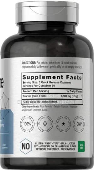 Taurine 1500mg 180 Caps From Horbaach Uk