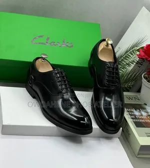 Clarks Black Patent Leather Oxford Shoes