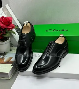 Clarks Black Patent Leather Oxford Shoes