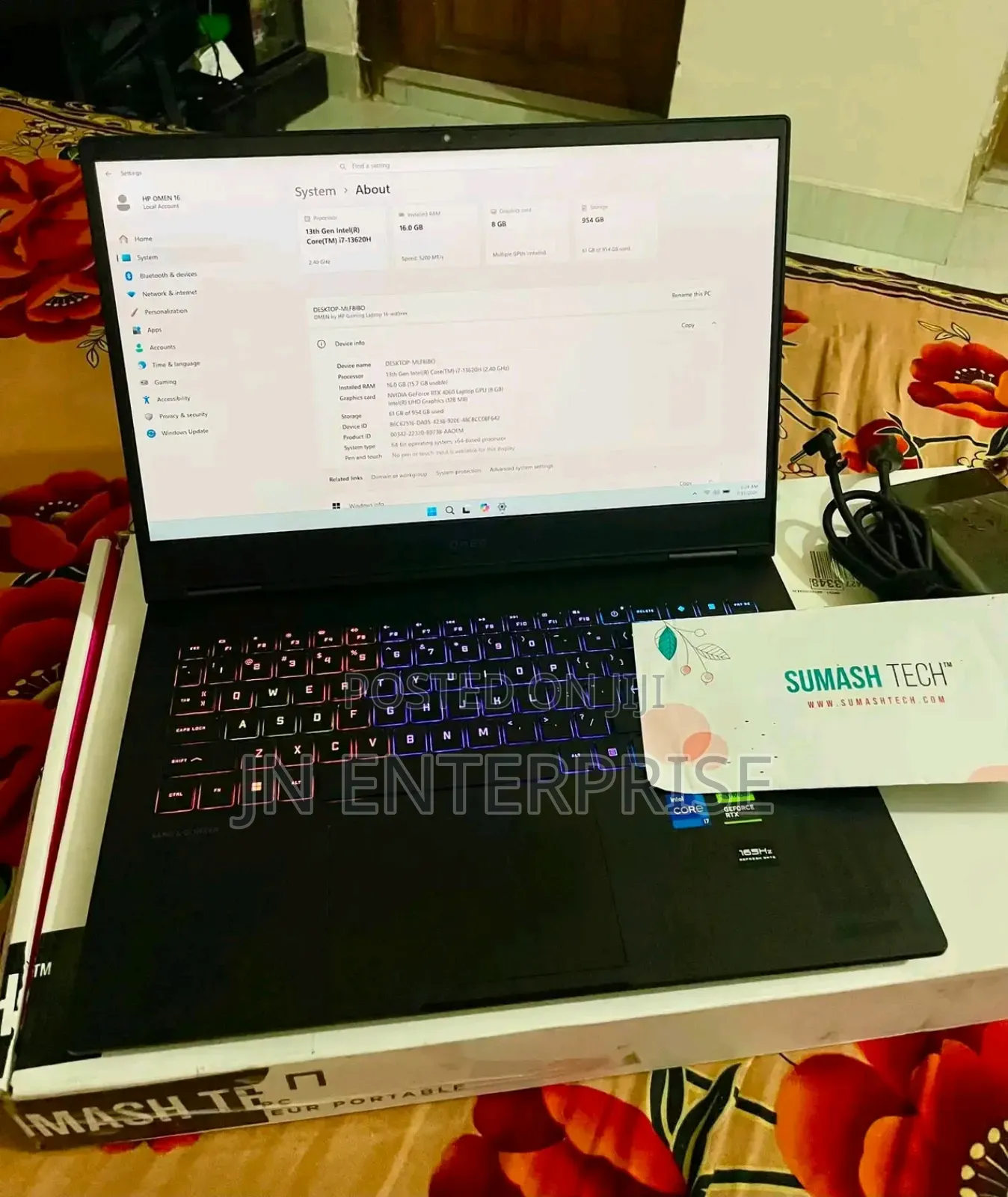 New Laptop HP Omen 16 16GB Intel Core i7 SSD 1T