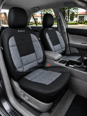 Deluxe Black Grey Fabric Seat Cover - Saloon Cars Only