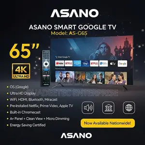 Asano 65” Smart Google TV, Ultra Hd (As-G65)