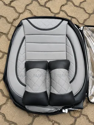 Leather Front / Material Rear Diamond Stitch Seat Cover - Universal