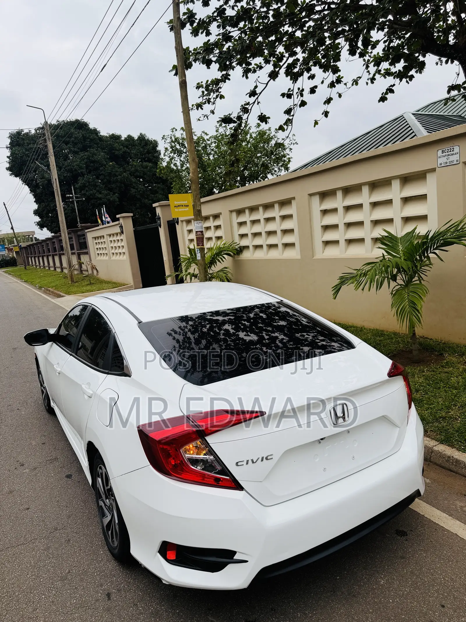 Honda Civic EX 4dr Sedan (2.0L 4cyl) 2017 White