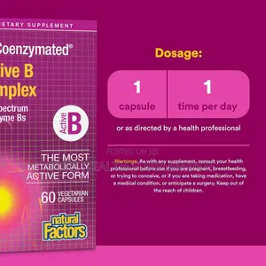 Natural Factors, BioCoenzymated, Active B Complex, 60 Vegetarian Caps