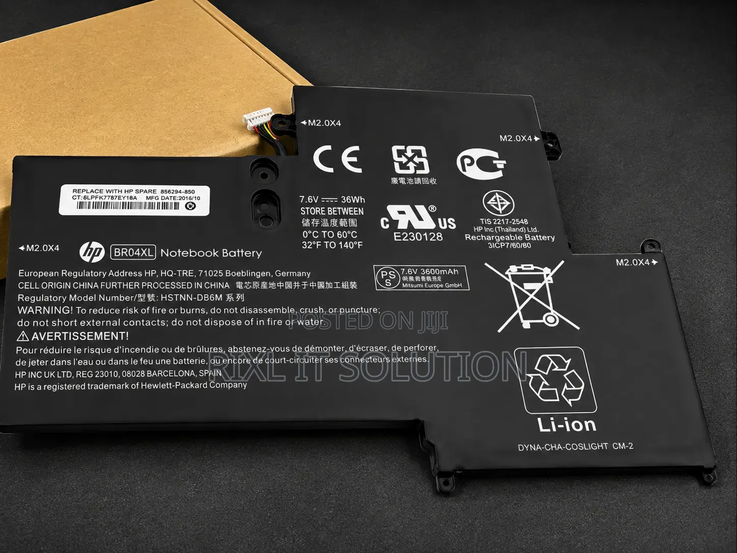 Original HP EliteBook 1020 G1 BR04XL 4-Cell 36 Wh Laptop Battery Spare
