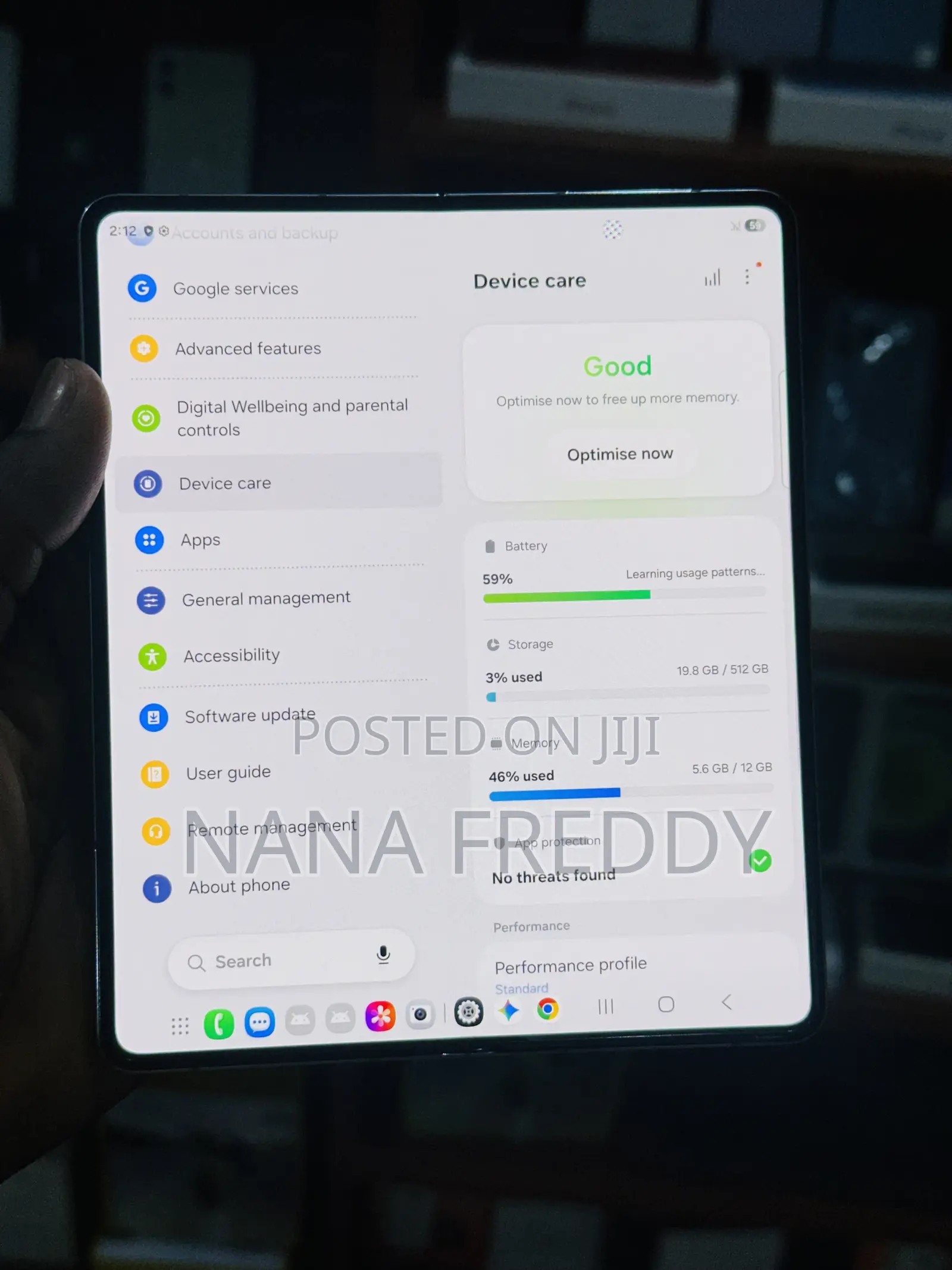 New Samsung Galaxy Z Fold 5 512 GB Blue