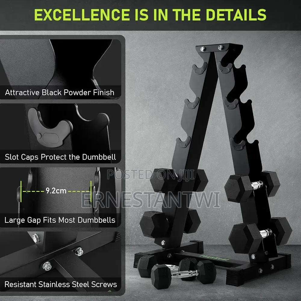 Solid Dumbbell Rack From Physkal, UK