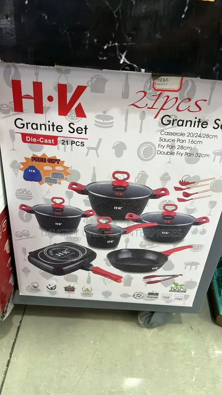 H.K Granite 21pcs Nonstick Cookware Set