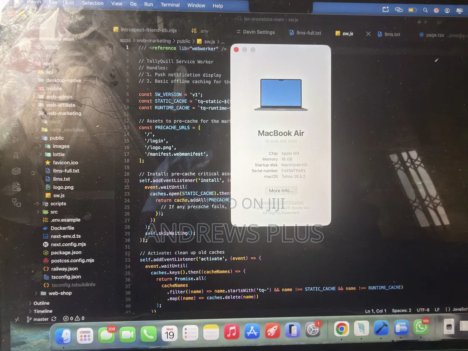 Laptop Apple MacBook Air 16GB Apple M4 SSD 512GB
