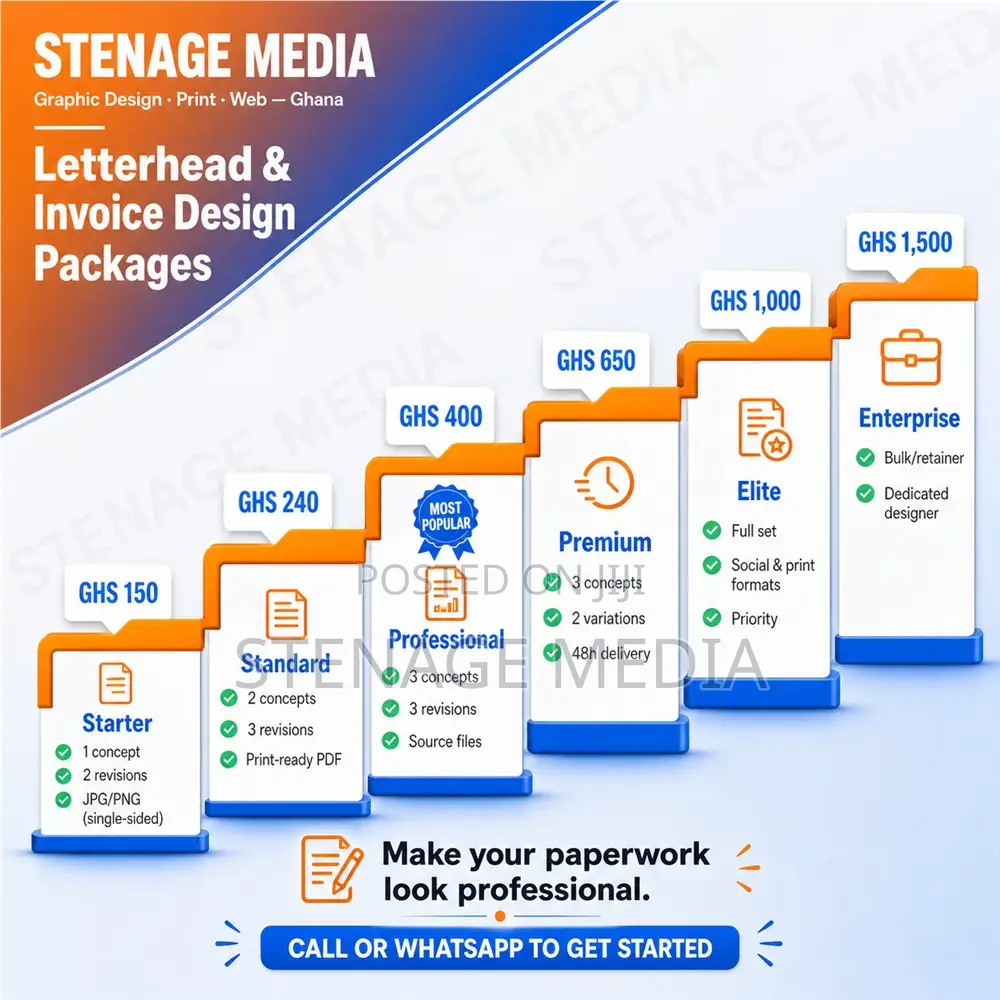 Letterhead, Invoice Receipt Design | Company Stationery