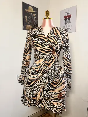 Wrap Style Print Dress