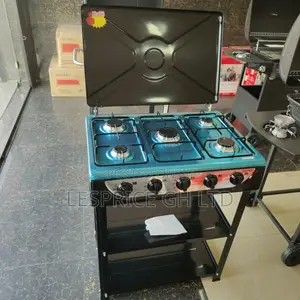 Decakila Five Burner Gas Stove With Shelf