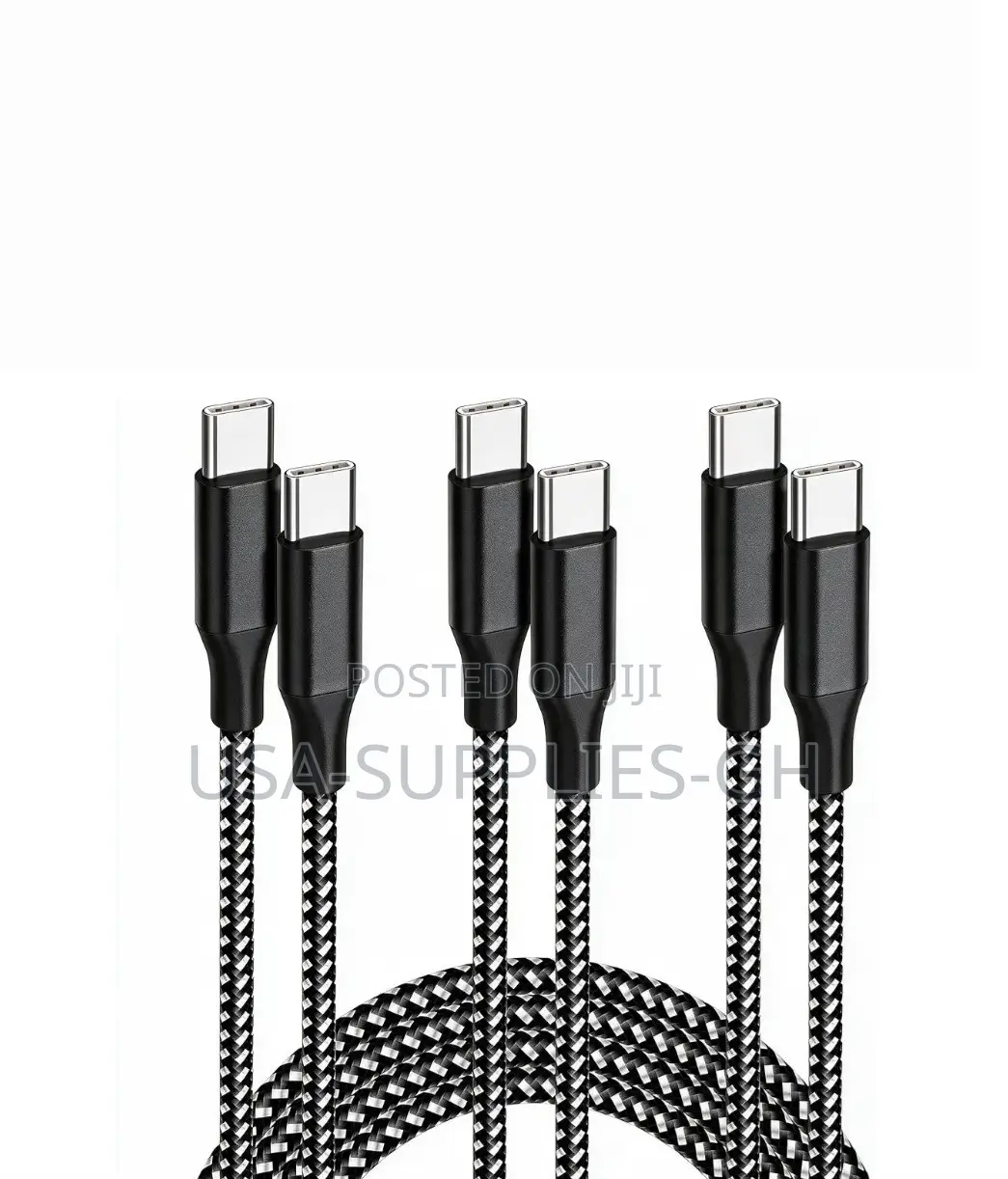 Bkayp USB-C to Type C Cable, 10ft 60w Nylon Braided From USA